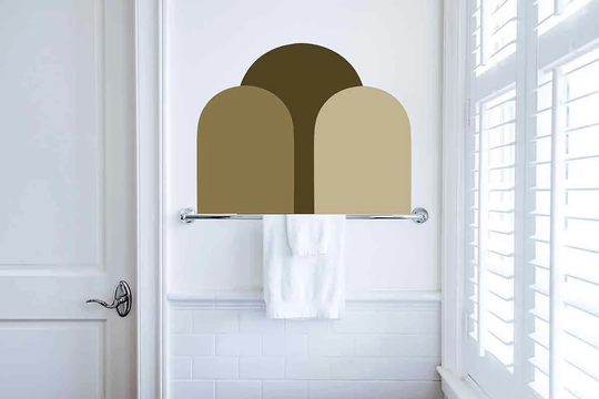 Arch Wall Decal, Minimalist Color Block Decal Boho Decor, Bathroom Home Office Abstract Art
