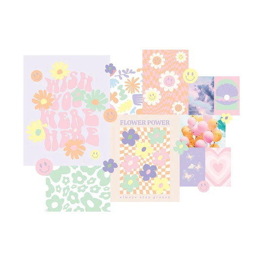 Flower Power Collage Wall Decals