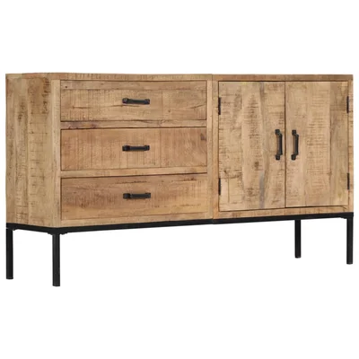 Rossana 55.1" Wide 3 Drawer Mango Wood Sideboard