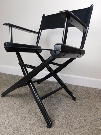 Nib Telescope Folding Directors Chair Casual Dining Height Black/Canvas
