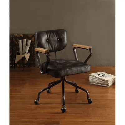 Office Chair In Vintage Top Grain Leather