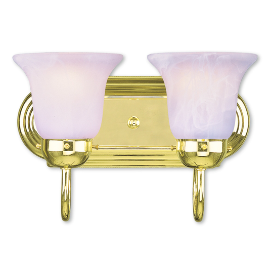 Livex Lighting Riviera Gold Steel 2-light Bathroom Light Fixture