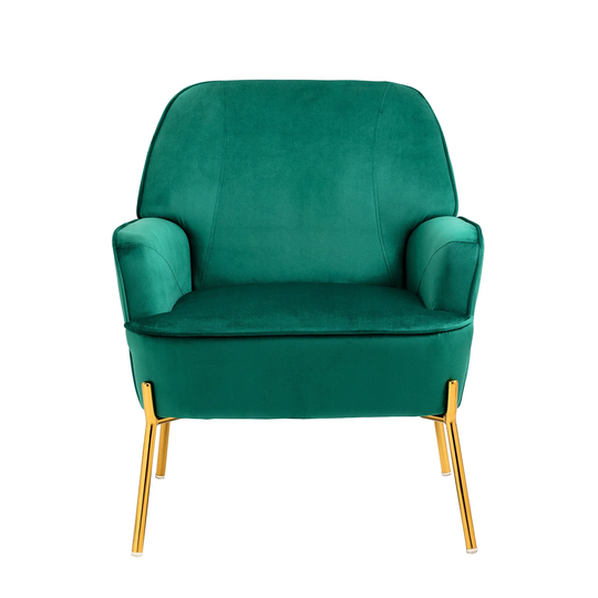 Modern Reception Arm Chair with Golden Legs,Living Room Chair