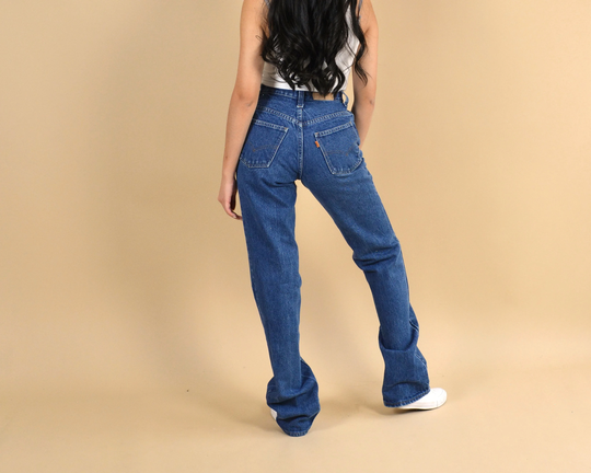 70S Levi's Orange Tab Size 23 Xxs Dark Wash Denim Jeans