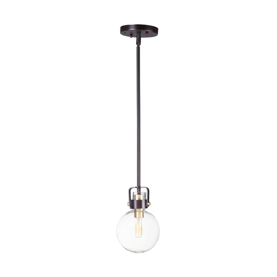 Bauhaus 1-Light Mini Pendant - bronze / satin brass