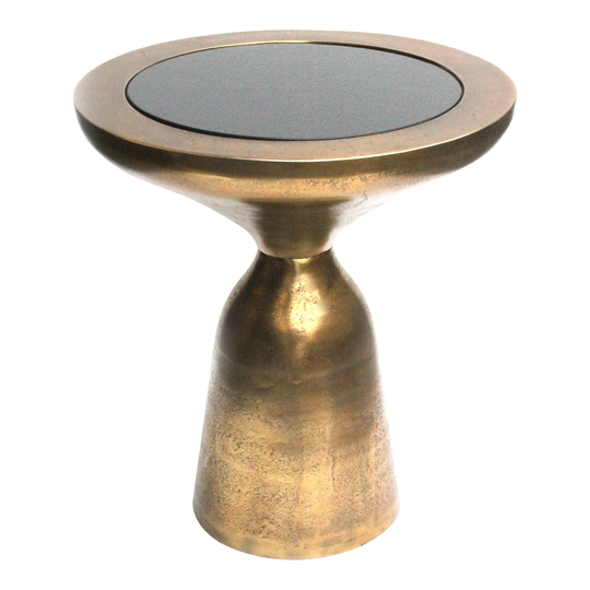 Aurelle Home Modern Smoked Glass and Metal Accent Table - 19"