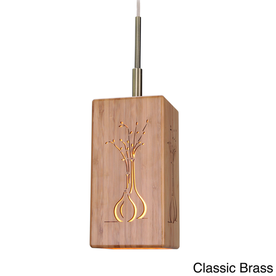Light House 1-light Vessel of Life Bamboo Mini Pendant