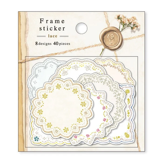 Mind Wave Frame Gold Foil Sticker Flakes - Lace