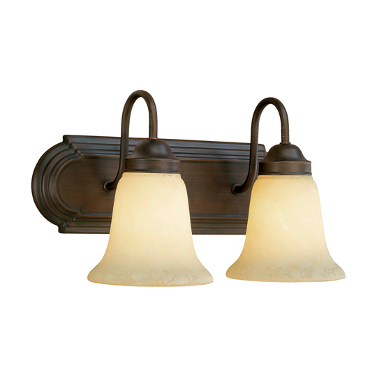 2 Light Bathroom Vanity Light in Rubbed Bronze