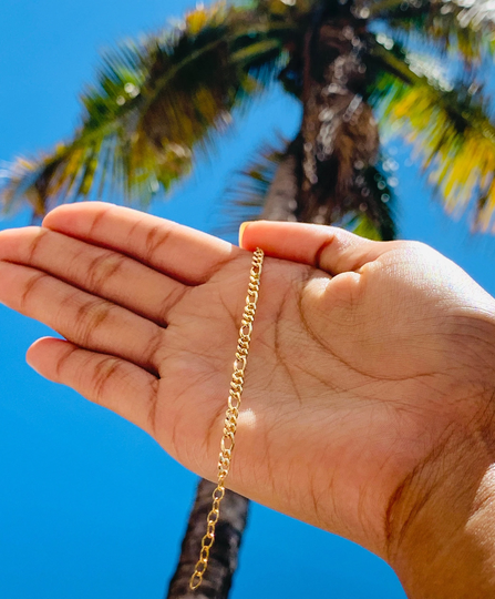Kids 3mm Figaro Chain Bracelet, Ready To Ship, Gold Filled Baby Bracelet With Clasp, Jewelry For Son, Toddler Gift, Jewelry, Gift