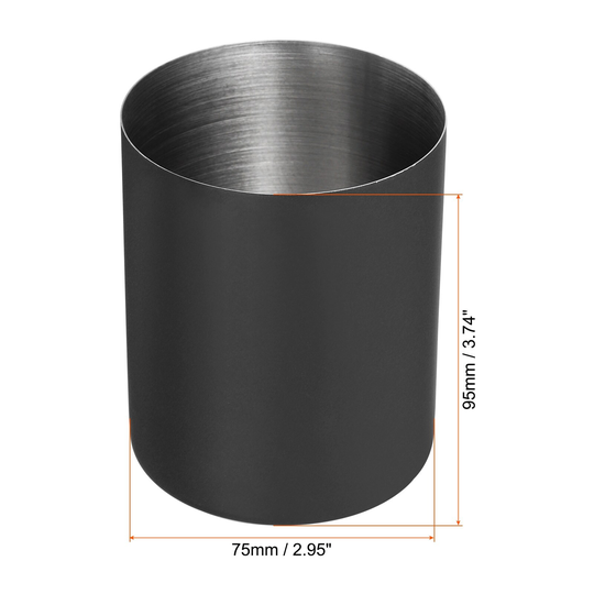Pencil Holder Pen Holder for Desk Stainless Steel Pencil Holders Cup - Black