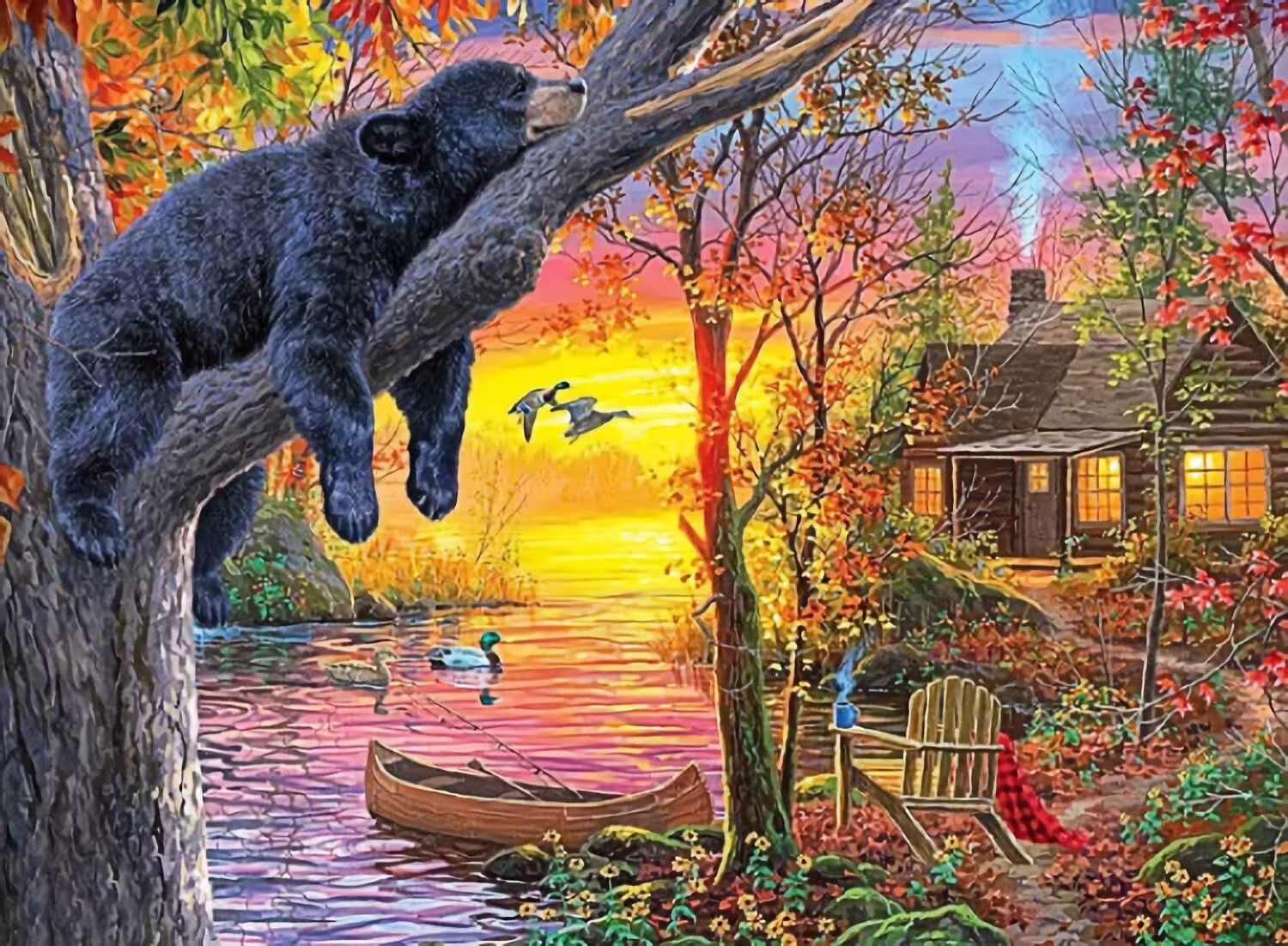 Sleepy Black Bear Diy 5D Diamond Painting Kit Full Square & Round Drill