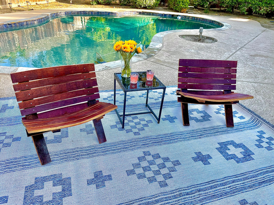 Collapsible Wine Barrel Chair Set