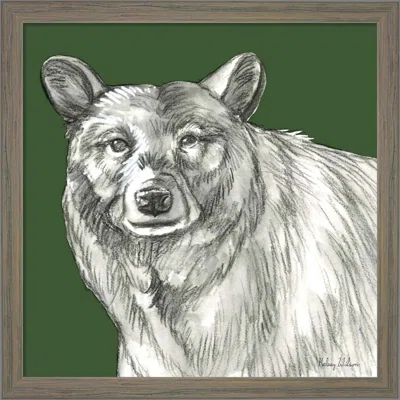 Watercolor Pencil Forest Color (Moose & Bear) By Kelsey Wilson, Framed Art (Set Of 2)