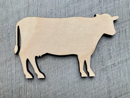 Unfinished Wood Cow Cut Out Blanks Diy Craft