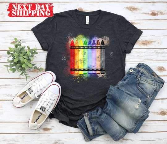 Watercolor Pencil Tshirt, Art Teacher Shirt, Teacheer Gift, Tee, Back To School Outfits, Hello First Grade, Girl & Boy Tshirt
