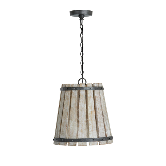 Remi 1-light Brushed White Wash/ Nordic Iron Pendant