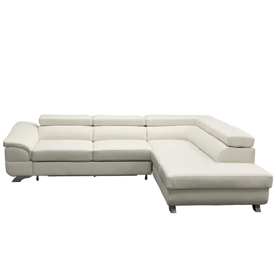 GALOS Leather Sectional Sleeper Sofa