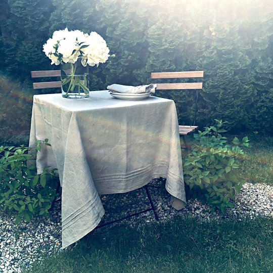 Dining/ Kitchen Table Serving - Vintage Looks -Washed Linen Tablecloth - Eco Friendly - Decorative - Pure Cloth - Linens - Custom Size