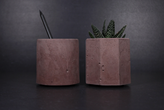 Brown Concrete Pen Holder | Beton Pencil Holders Cemen Pot Concrete Planters
