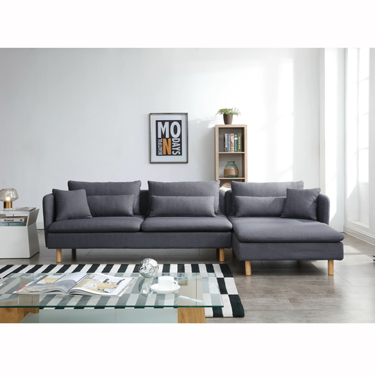 Modern Living Room Sectional Sofa Couch Convertible L Shape Chaise Sofa with Removable Cushions