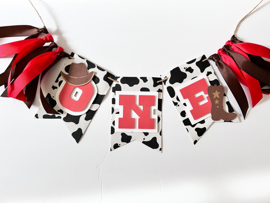 My 1st Rodeo Birthday High Chair Banner - Cowboy First Banner Rodeo