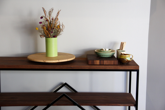 Walnut Console Table, Couch Sideboard Table