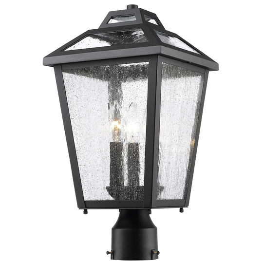 Avery Home Lighting 3-Light Bayland Black Outdoor Post Mount Light