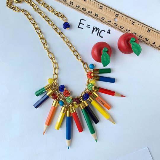 Lenora Dame Back-To-School Colored Pencil Necklace