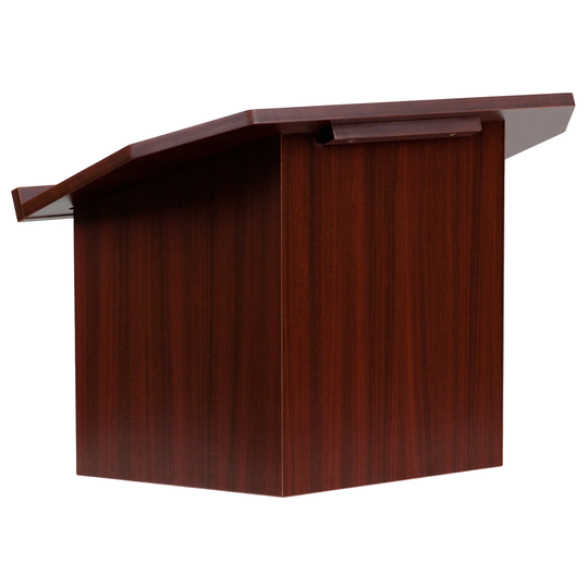Delacora Portable 27" Wide Wood Foldable Tabletop Lectern Podium - Brown