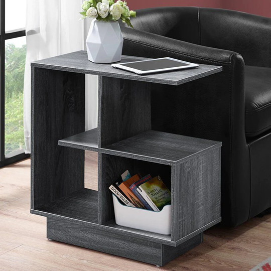 12" Particle Board Laminate End Table in Gray - Set of 2 - 54 x 84
