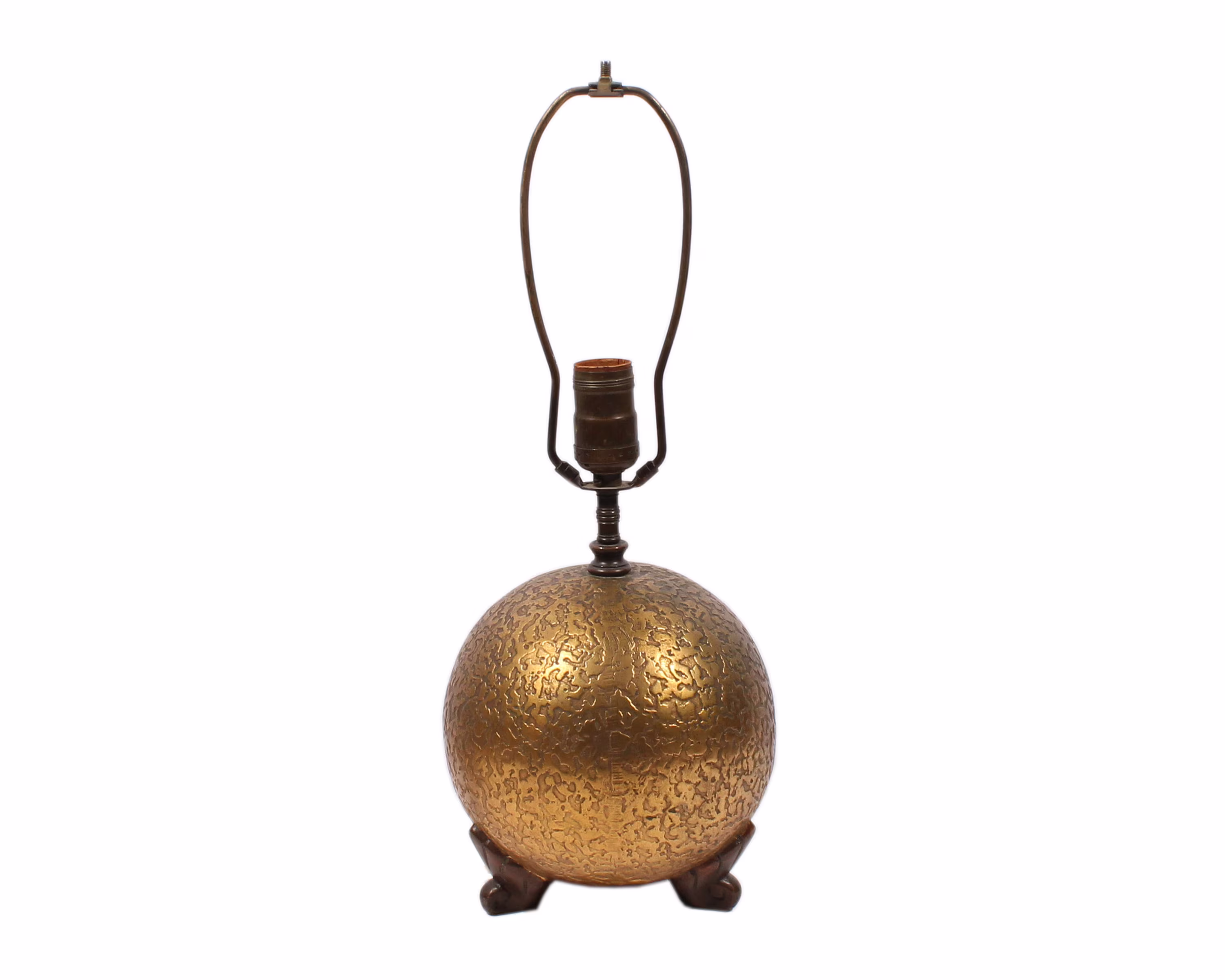Olive Kooken Armor Bronze Art Deco Table Lamp