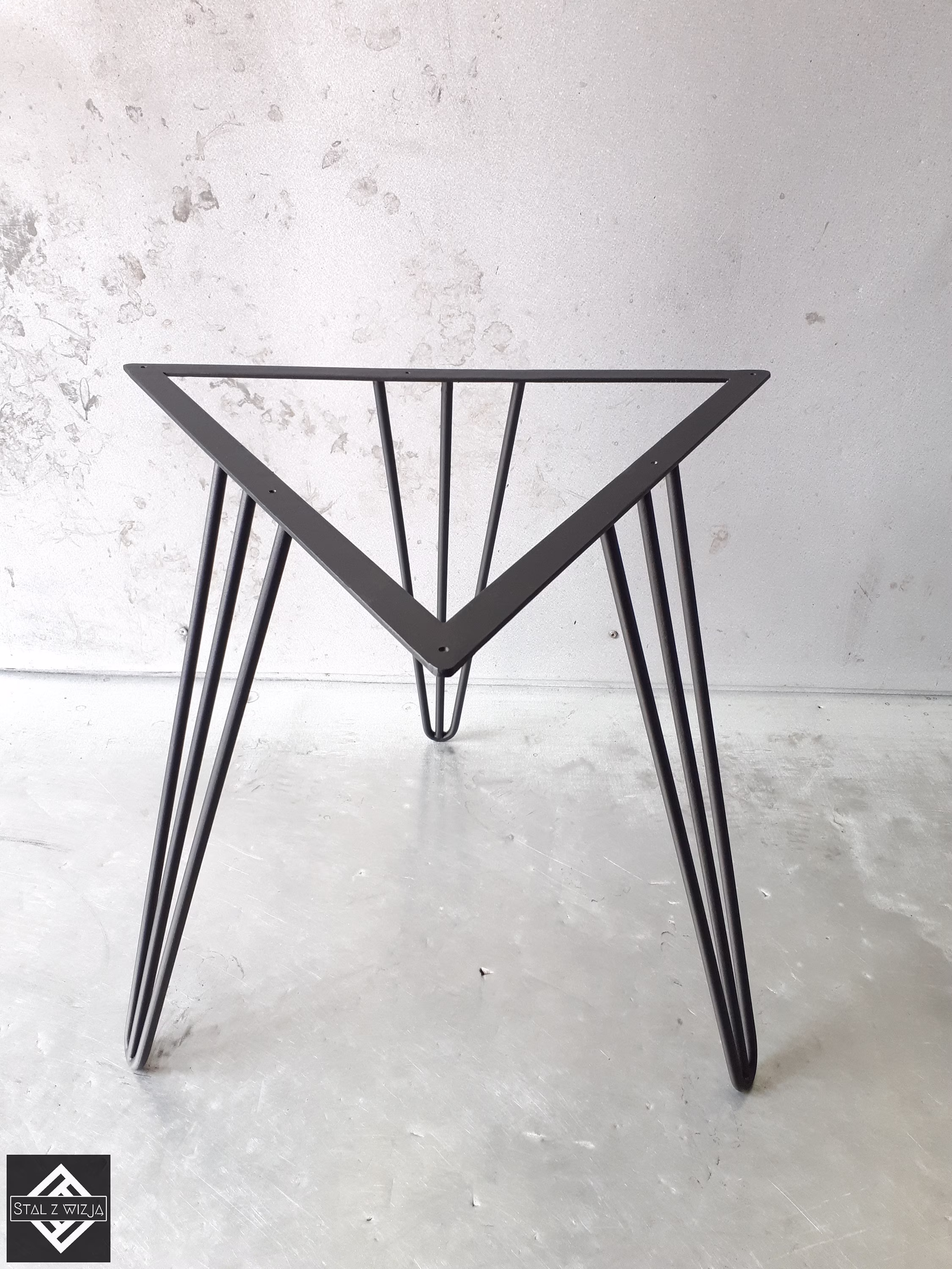 Hairpin Legs, Round Coffee Table Legs, Industrial Steel Height 40cm. Up To Oak Slice Coffee Table, Loft Style