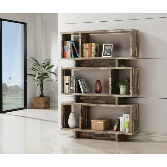 Carbon Loft Serra Rustic Salvaged Cabin Bookcase - 47.25" x 11.50" x 65.75"