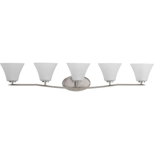 Progress Lighting Silvertone Bravo Collection 5-light Brushed Nickel Bath Light
