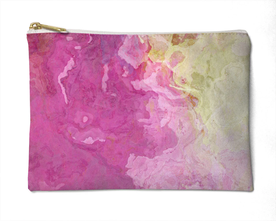 Cosmetic Bag in Pastel Pink & Lavender, Toiletry Bag, Makeup Zipper Pouch, Accessory Purse Organizer, Pencil Case, Tutu