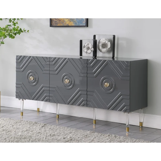 Best Master Furniture 65-inch Lacquer Classic 3-door Sideboard