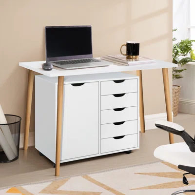 Coheman 30.7" Wide 5 Drawer Office Storage File Cabinet, Under Desk Storage File Cabinets For Home Office