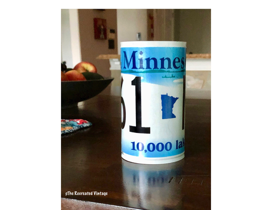 Minnesota License Plate Can | Car Guy Gift Desk Accessory Holder Pencil Decor Twin Cities Wedding Centerpiece Viking