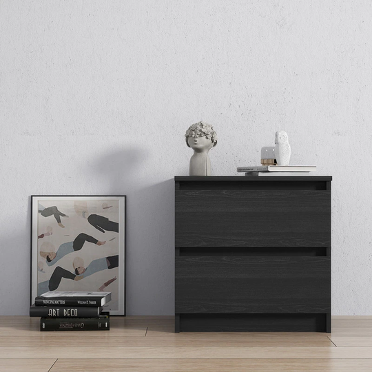 Woodgrain Storage Cabinet with 2 Drawers for Home Office