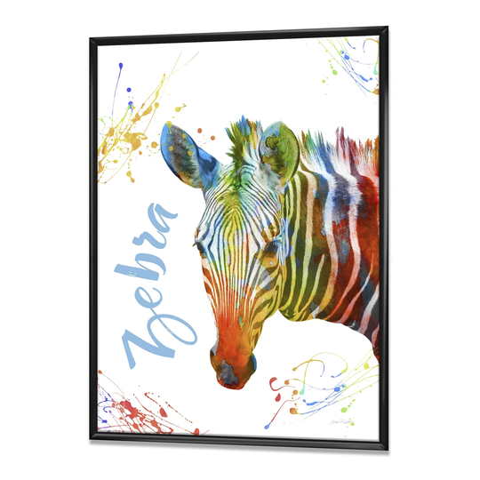 Designart 'Colorful Safari Animals A' Cottage Framed Canvas Wall Art