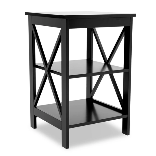 Oxford Small Side Table Sofa Table Black-MDF Material Legs