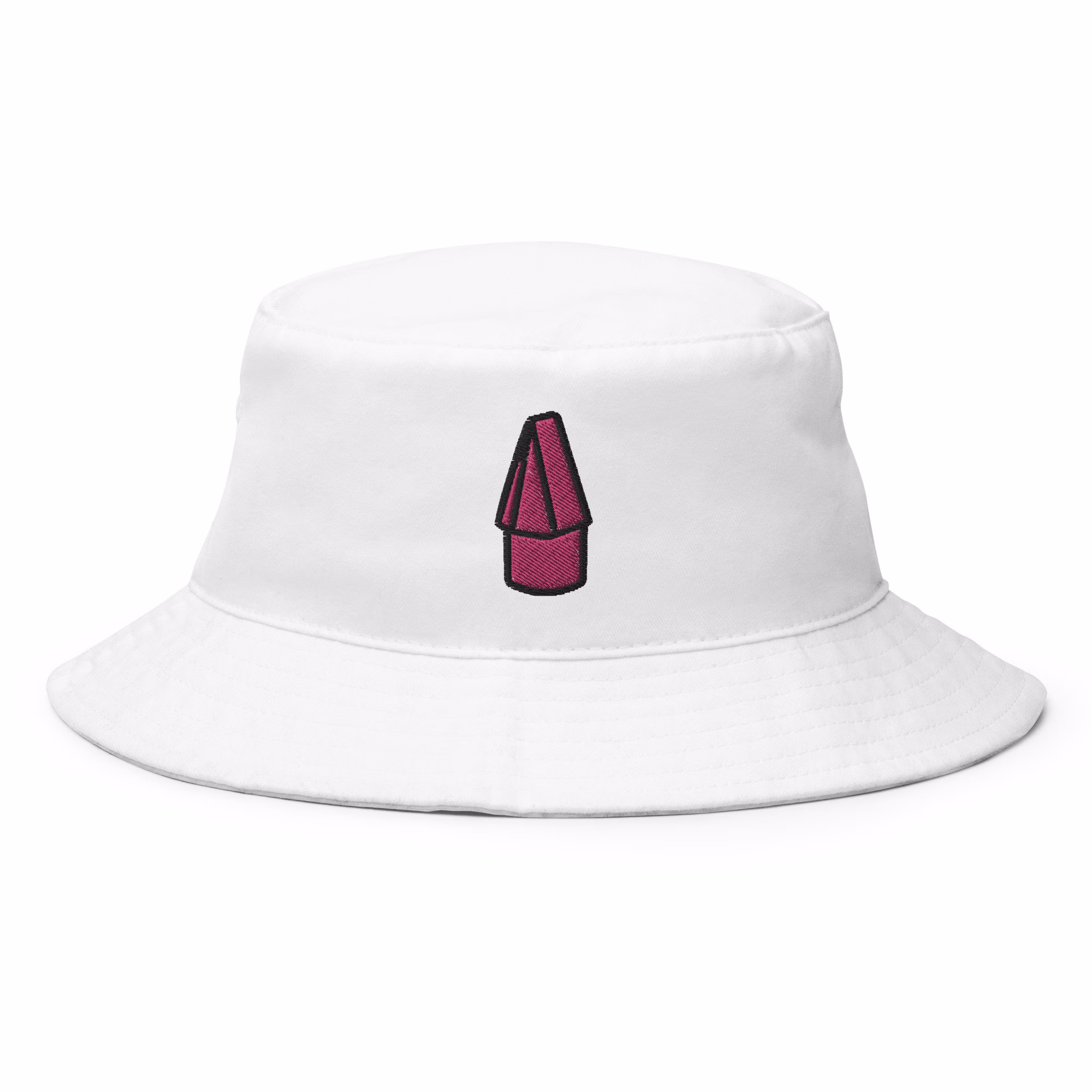 Pencil End Eraser Bucket Hat, Embroidered Handmade Unisex Adult Cotton Sun Summer Hat Gift - Multiple Colors