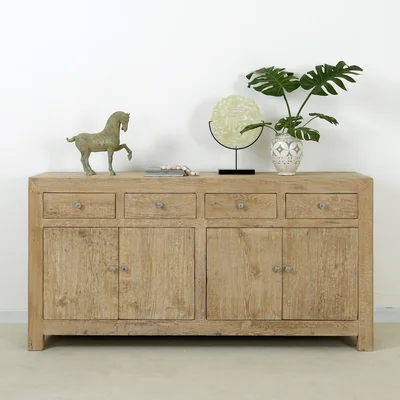 Whitcher 72" Wide 4 Drawer Pine Wood Sideboard