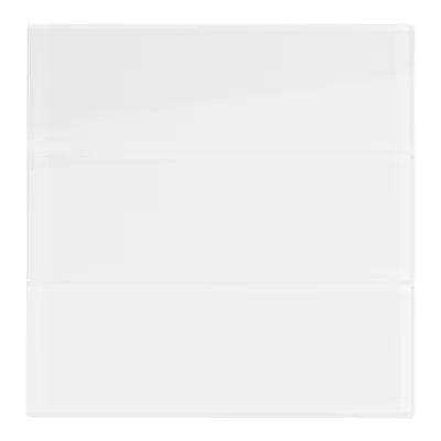Oxygen 4" x 12" Glass Mosaic Tile in White