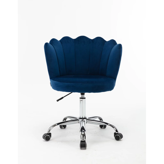 Swivel Velvet Task Chair, Home Office Mid-Back Height Adjustable Shell Executive Accent Chair, Leisure Chair