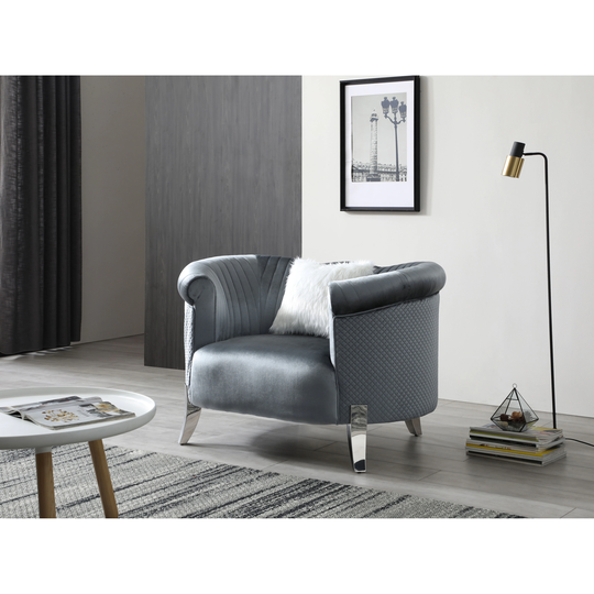 Vine Channel Tufted Velvet Chair