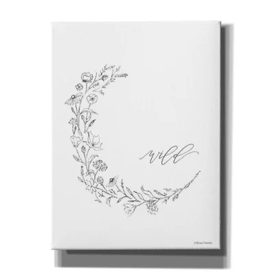 Wild Flowers by Rachel Nieman - Wrapped Canvas Drawing Print