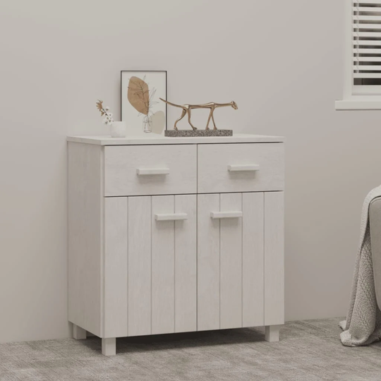 Sideboard White 31.1"x15.7"x31.5" Solid Wood Pine