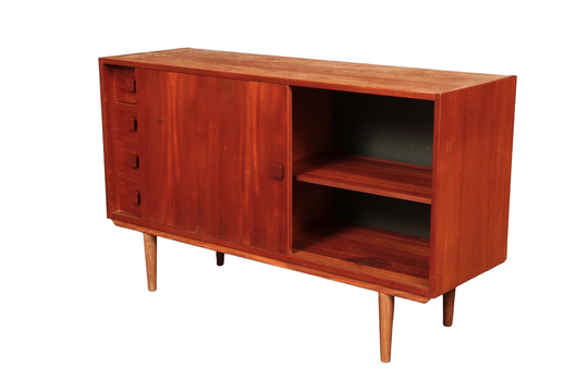 Danish Mid Century Low Teak Sideboard